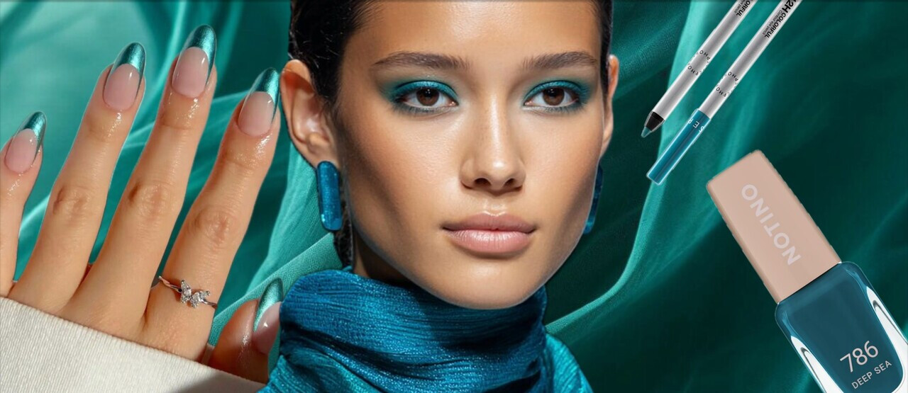 Farba roka 2026: Transformative Teal – symbol rovnováhy a premeny, ktorý skvelo vynikne v líčení očí aj na nechtoch.